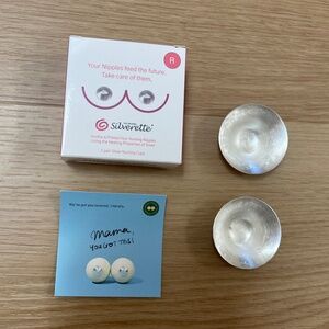 Silverette Original 925 Silver Nursing Cups Regular|Breastfeeding Nipple Shields